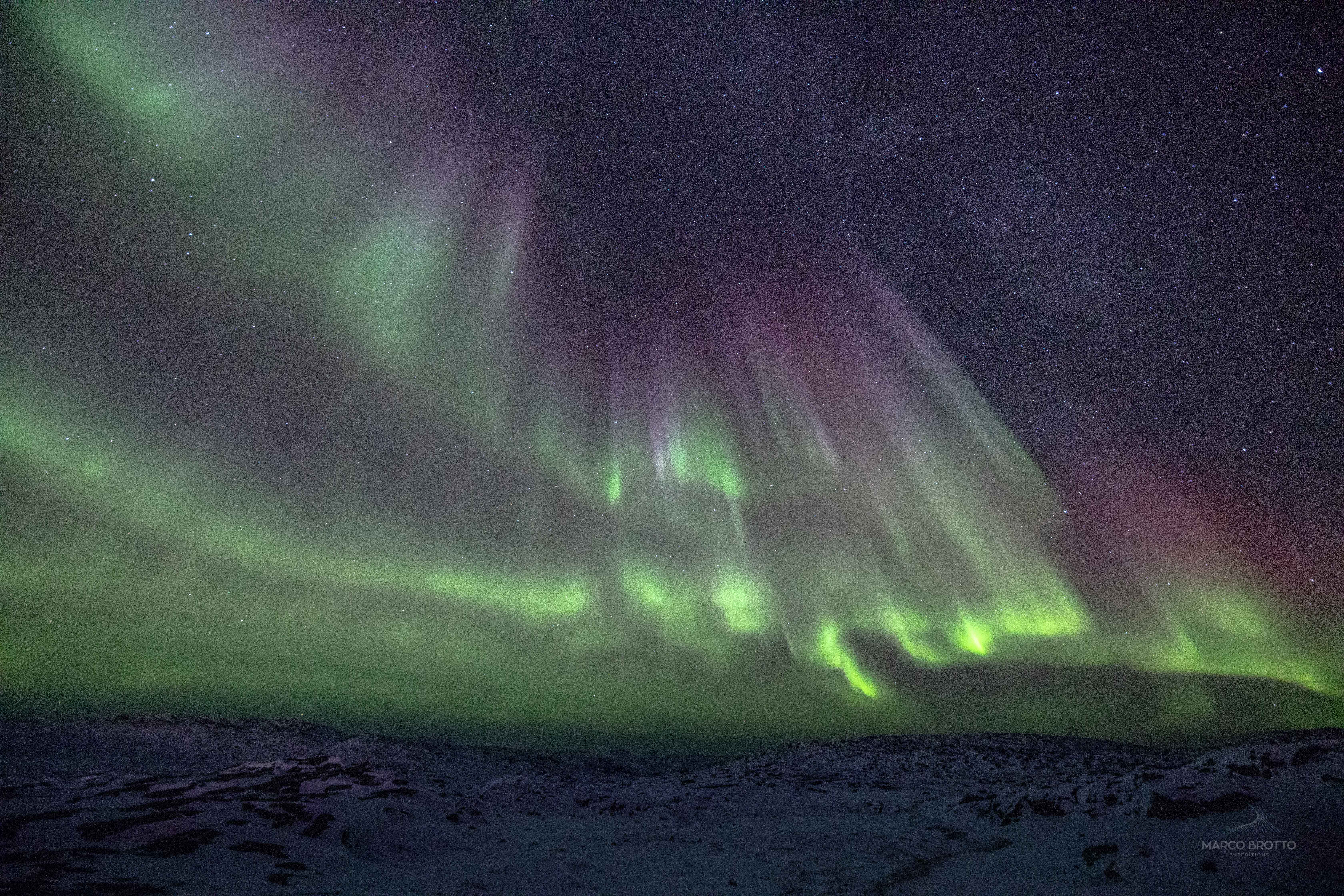 Aurora Boreal Ao Vivo dançando no Céu 