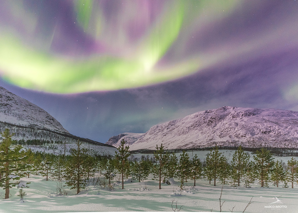 aurora boreal na Lapônia
