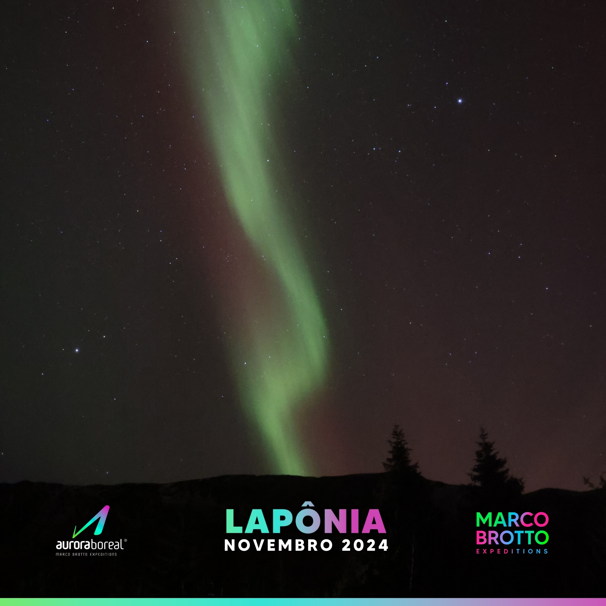 Ele faz jus ao título de caçador de aurora Boreal.