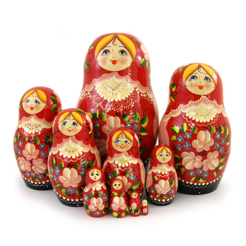 Bonecas Matrioshka Aurora Boreal Rússia