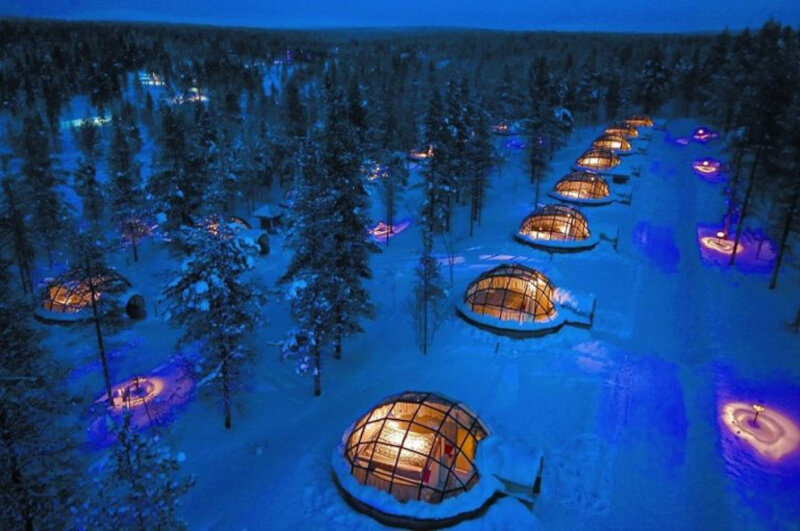 Iglus de Cristal para ver a Aurora Boreal