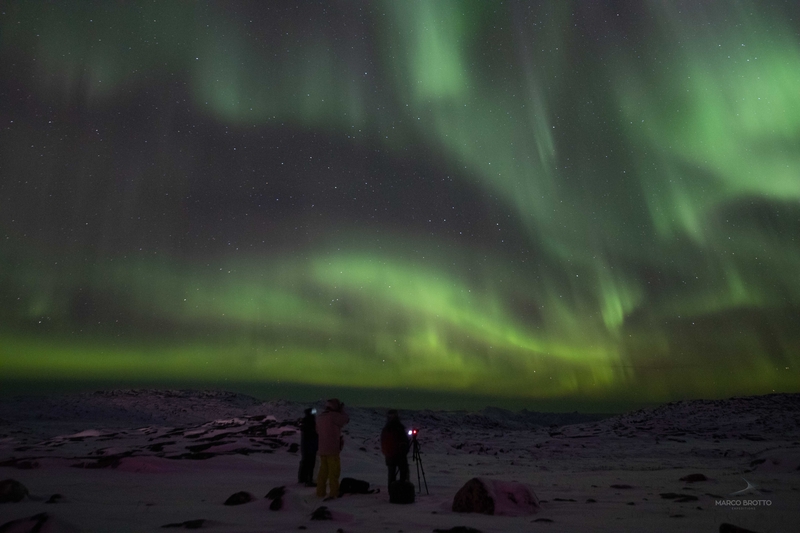 imagens e aurora boreal na groenlândia