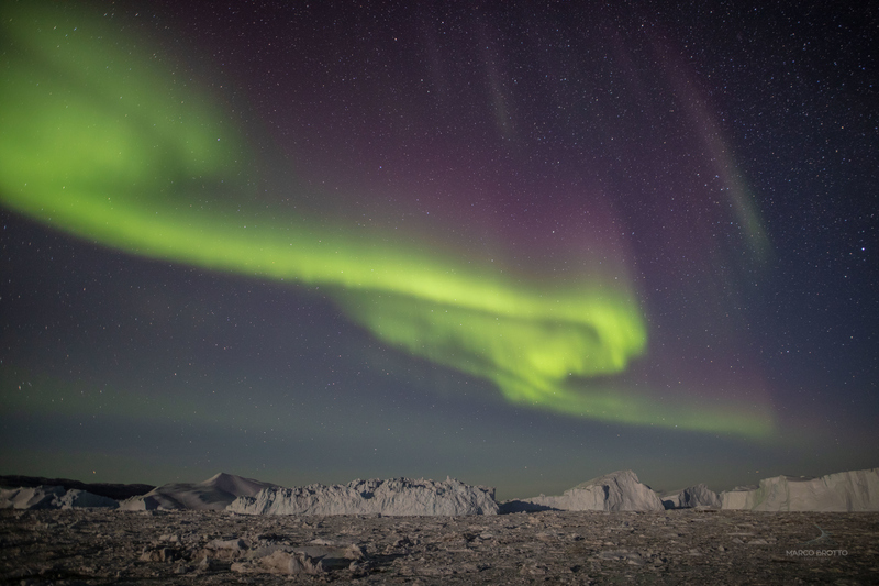 aurora na groenlândia
